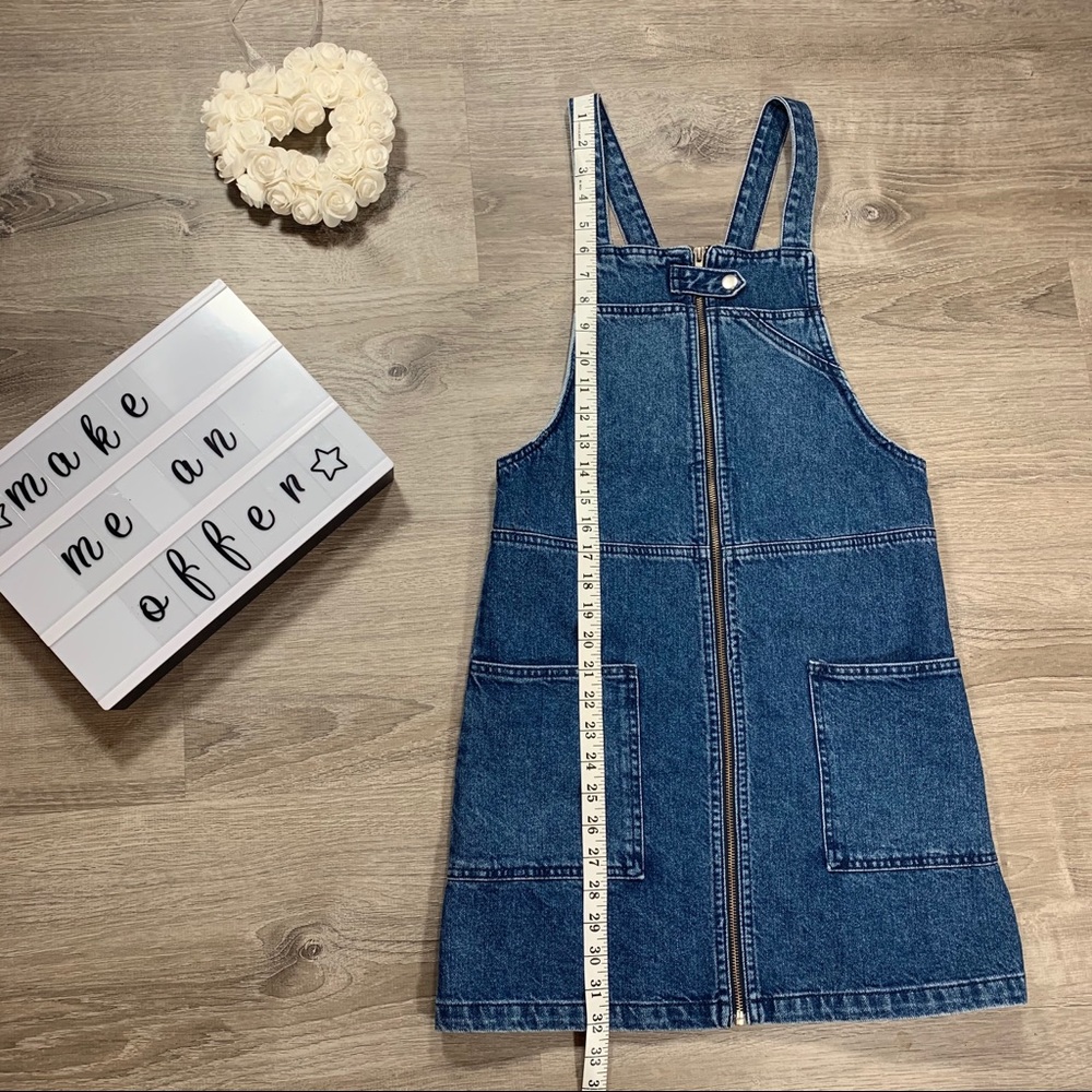 Top shop women’s denim overall dress - Picture 3 of 6